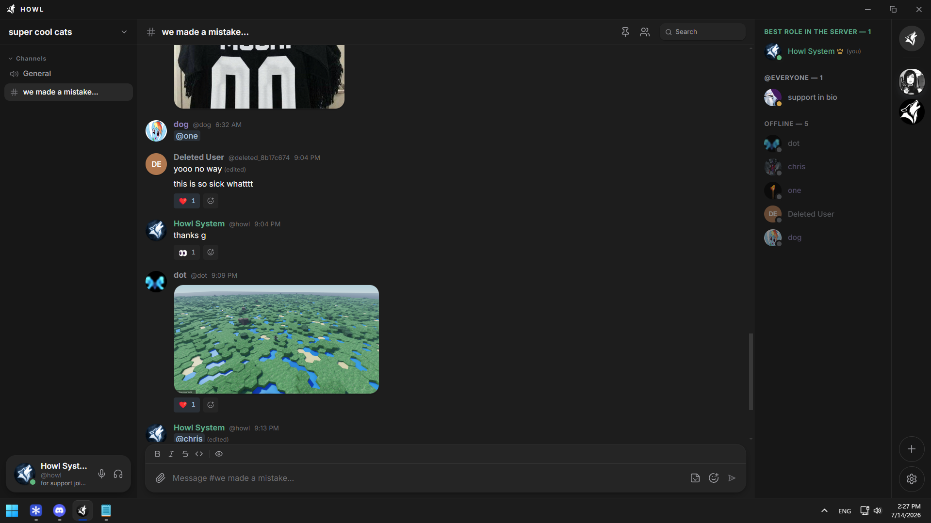 Howl app screenshot